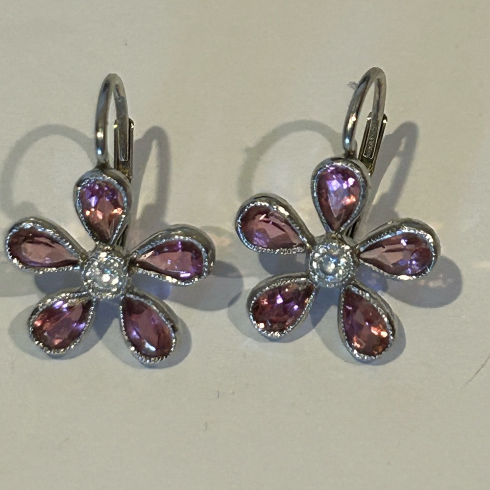 Vintage Cathy Waterman Large Sapphire Diamond  Earrings